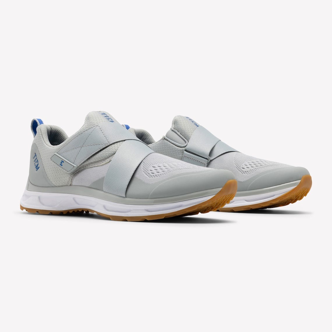 Men's TIEM Slipstream Indoor Cycling Shoe - Light Gray-Royal
