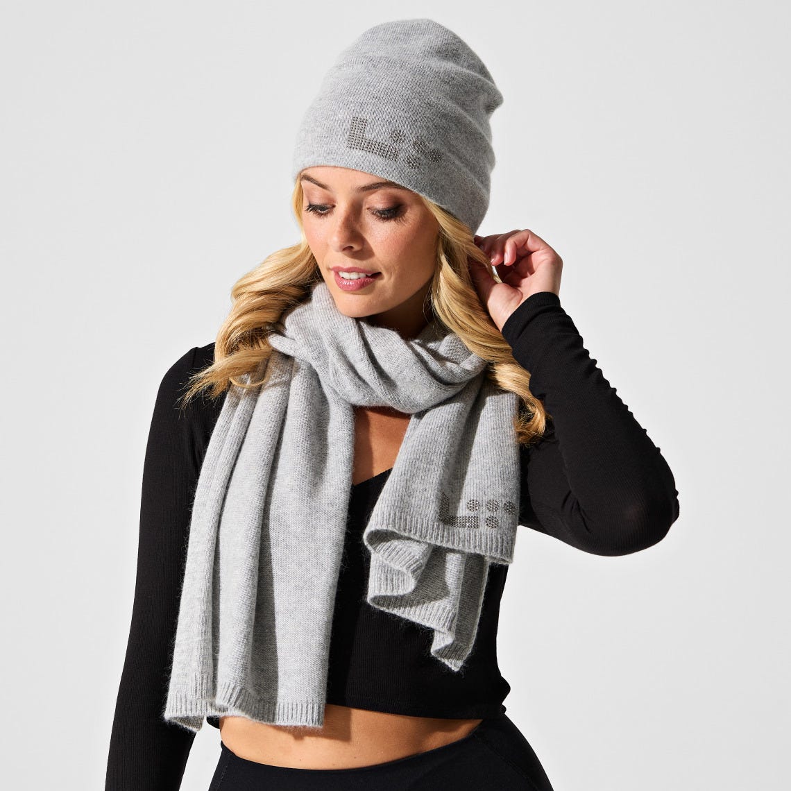 Women's Life Time Riley Beanie with Logo Crystals